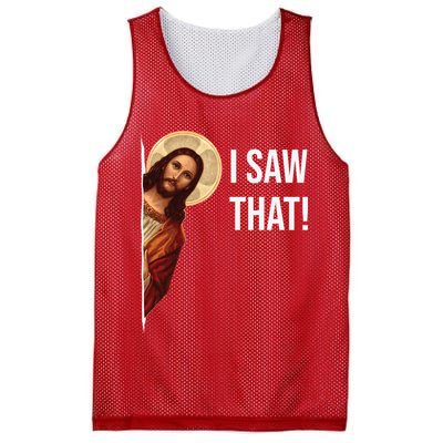 Jesus Meme I Saw That Mesh Reversible Basketball Jersey Tank