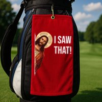 Jesus Meme I Saw That Golf Towel