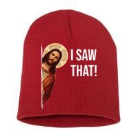 Jesus Meme I Saw That Short Acrylic Beanie