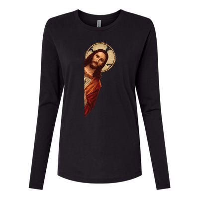 Jesus Meme I Saw That Womens Cotton Relaxed Long Sleeve T-Shirt