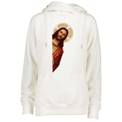 Jesus Meme I Saw That Womens Funnel Neck Pullover Hood