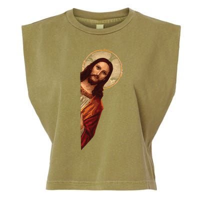 Jesus Meme I Saw That Garment-Dyed Women's Muscle Tee