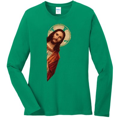 Jesus Meme I Saw That Ladies Long Sleeve Shirt