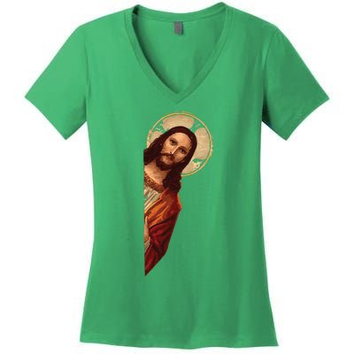 Jesus Meme I Saw That Women's V-Neck T-Shirt