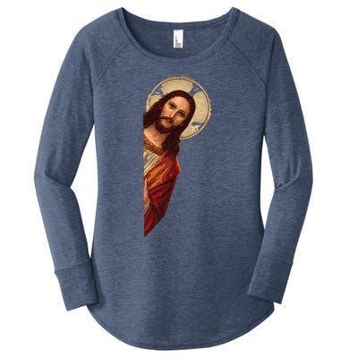 Jesus Meme I Saw That Women's Perfect Tri Tunic Long Sleeve Shirt