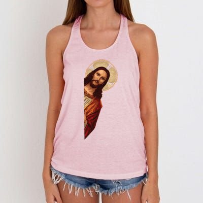 Jesus Meme I Saw That Women's Knotted Racerback Tank