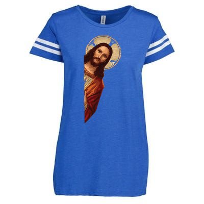 Jesus Meme I Saw That Enza Ladies Jersey Football T-Shirt