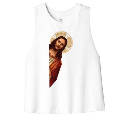 Jesus Meme I Saw That Women's Racerback Cropped Tank