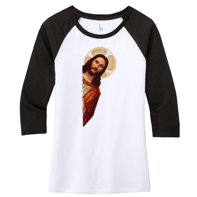 Jesus Meme I Saw That Women's Tri-Blend 3/4-Sleeve Raglan Shirt