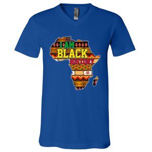 Juneteenth Map I Am Black History Black History Gift V-Neck T-Shirt