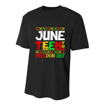 Juneteenth Melanin Independence Day African Pride Freedom Funny Gift Youth Performance Sprint T-Shirt
