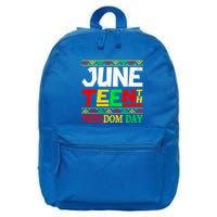 Juneteenth Melanin Independence Day African Pride Freedom Funny Gift 16 in Basic Backpack
