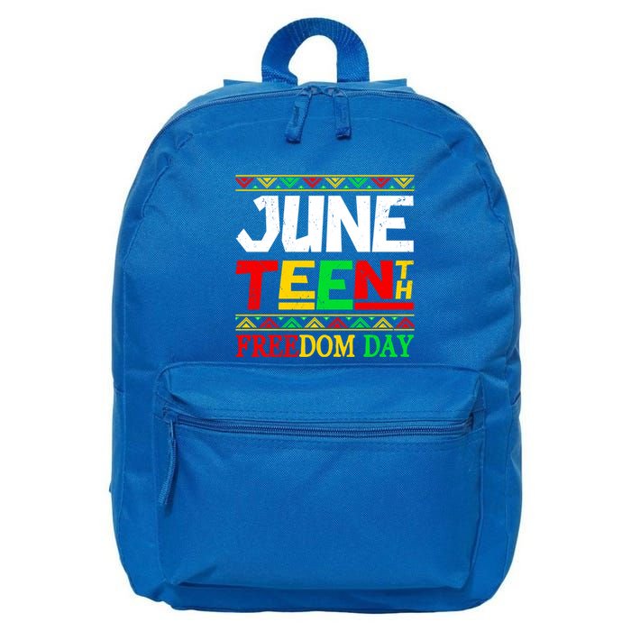 Juneteenth Melanin Independence Day African Pride Freedom Funny Gift 16 in Basic Backpack