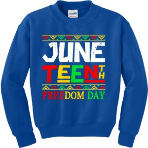 Juneteenth Melanin Independence Day African Pride Freedom Funny Gift Kids Sweatshirt