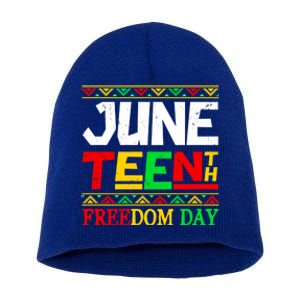 Juneteenth Melanin Independence Day African Pride Freedom Funny Gift Short Acrylic Beanie