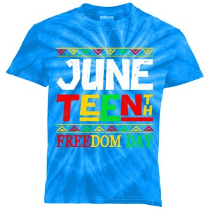 Juneteenth Melanin Independence Day African Pride Freedom Funny Gift Kids Tie-Dye T-Shirt