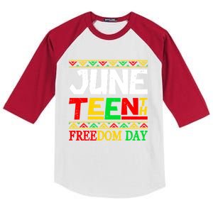 Juneteenth Melanin Independence Day African Pride Freedom Funny Gift Kids Colorblock Raglan Jersey