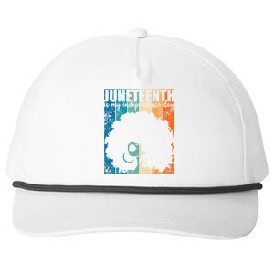 Juneteenth My Independence Day Retro Afro  Melanin Snapback Five-Panel Rope Hat