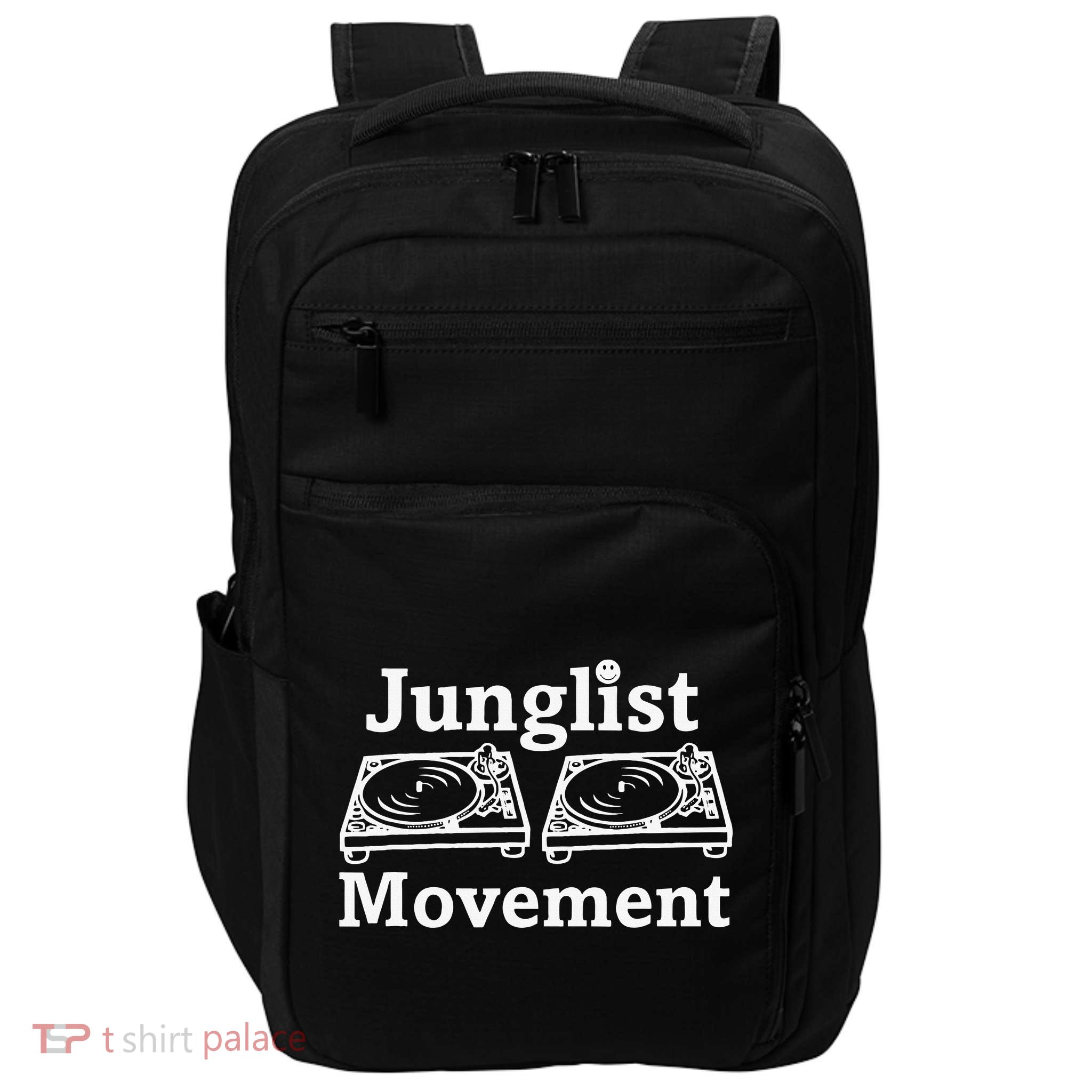 Junglist Movement Jungle Drum And Bass Music Design Impact Tech Backpack