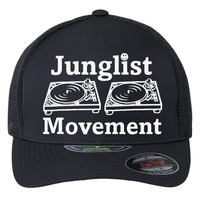 Junglist Movement Jungle Drum And Bass Music Design Flexfit Unipanel Trucker Cap