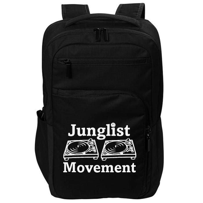 Junglist Movement Jungle Drum And Bass Music Design Impact Tech Backpack