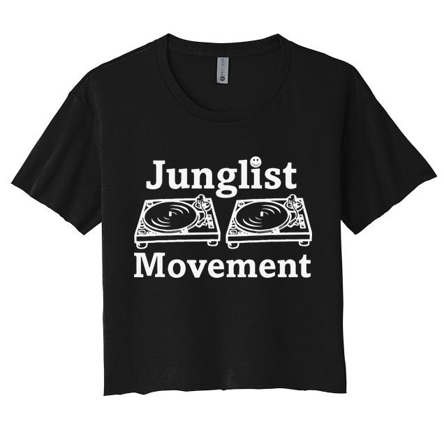 Junglist Movement Jungle Drum And Bass Music Design Crop Top