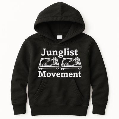 Junglist Movement Jungle Drum And Bass Music Design Kids Hoodie
