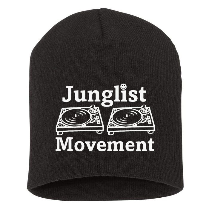 Junglist Movement Jungle Drum And Bass Music Design Short Acrylic Beanie