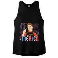 Joe Merica Joe 4th Of July Ladies PosiCharge Tri-Blend Wicking Tank