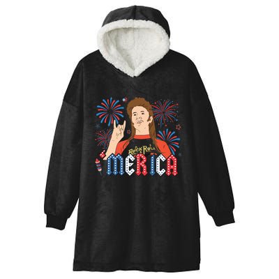 Joe Merica Joe 4th Of July Hooded Wearable Blanket