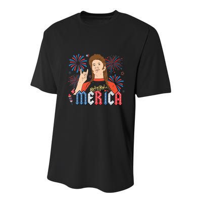 Joe Merica Joe 4th Of July Youth Performance Sprint T-Shirt