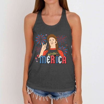 Joe Merica Joe 4th Of July Women's Knotted Racerback Tank