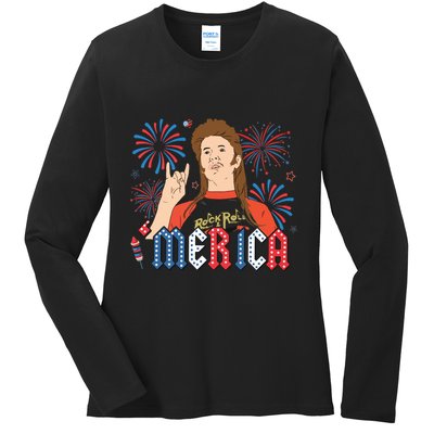 Joe Merica Joe 4th Of July Ladies Long Sleeve Shirt