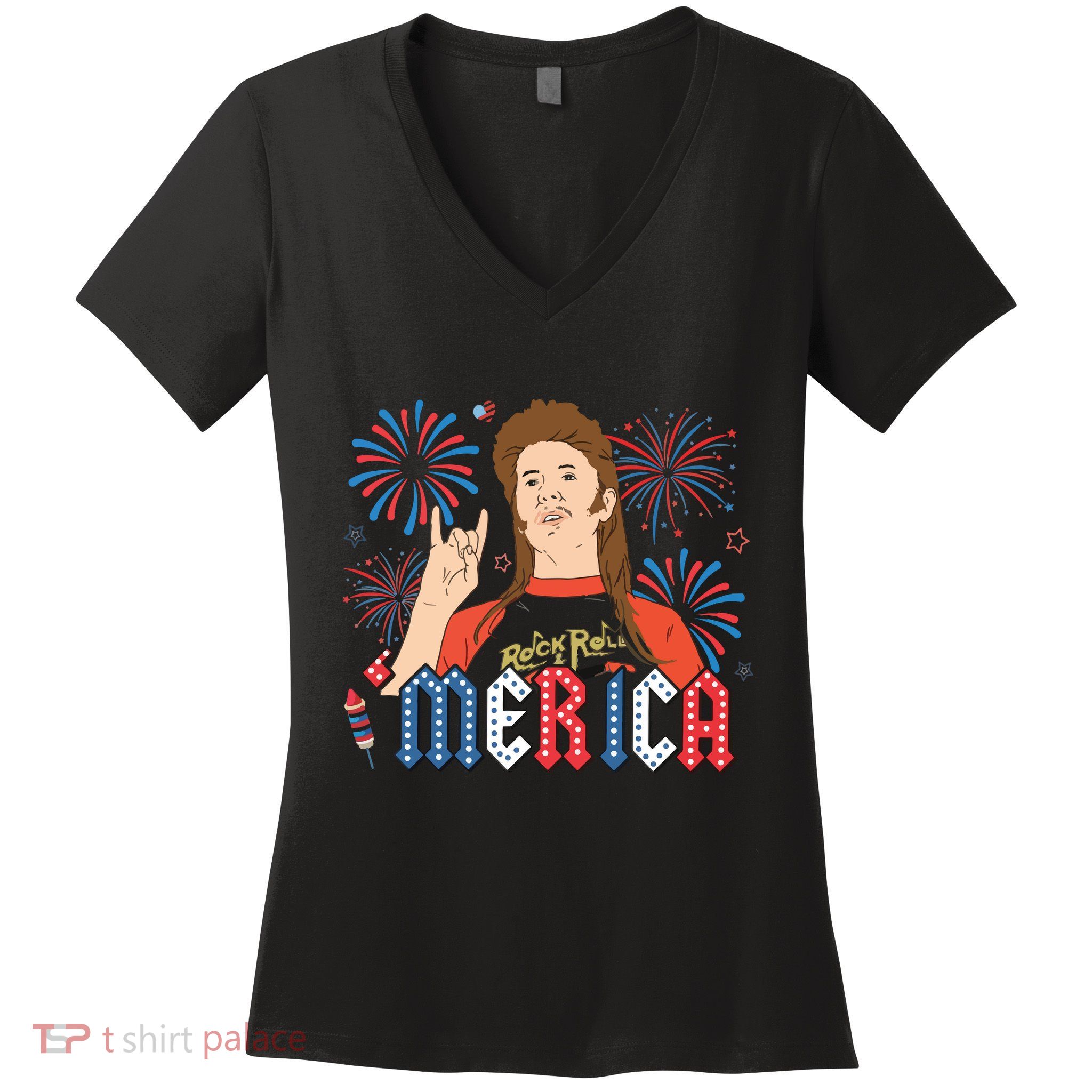 Joe Merica Joe 4th Of July Women's V-Neck T-Shirt