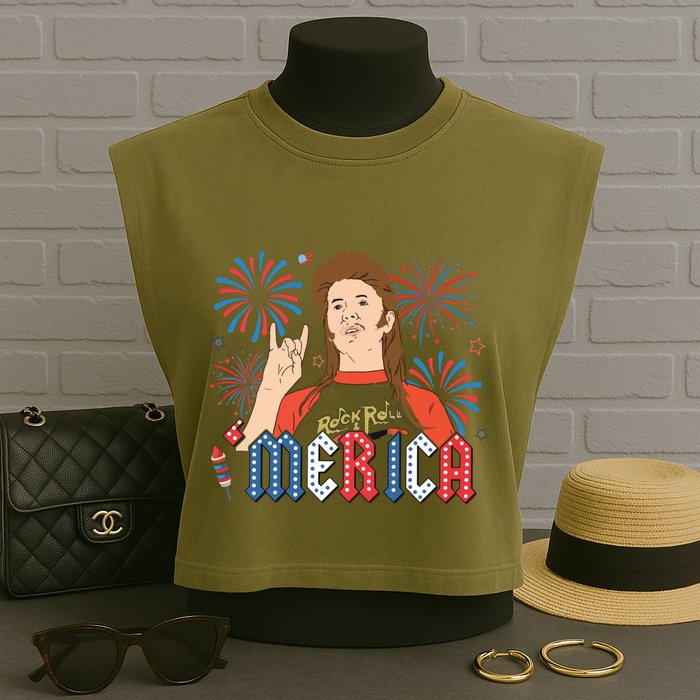 Joe Merica Joe 4th Of July Garment-Dyed Women's Muscle Tee