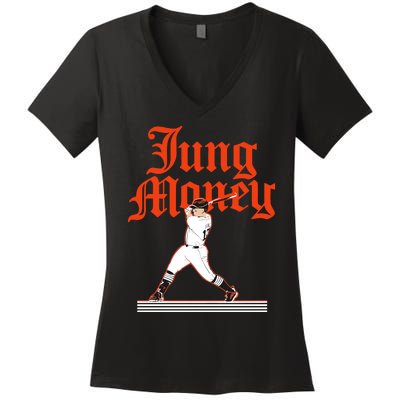 Jung Money Women's V-Neck T-Shirt