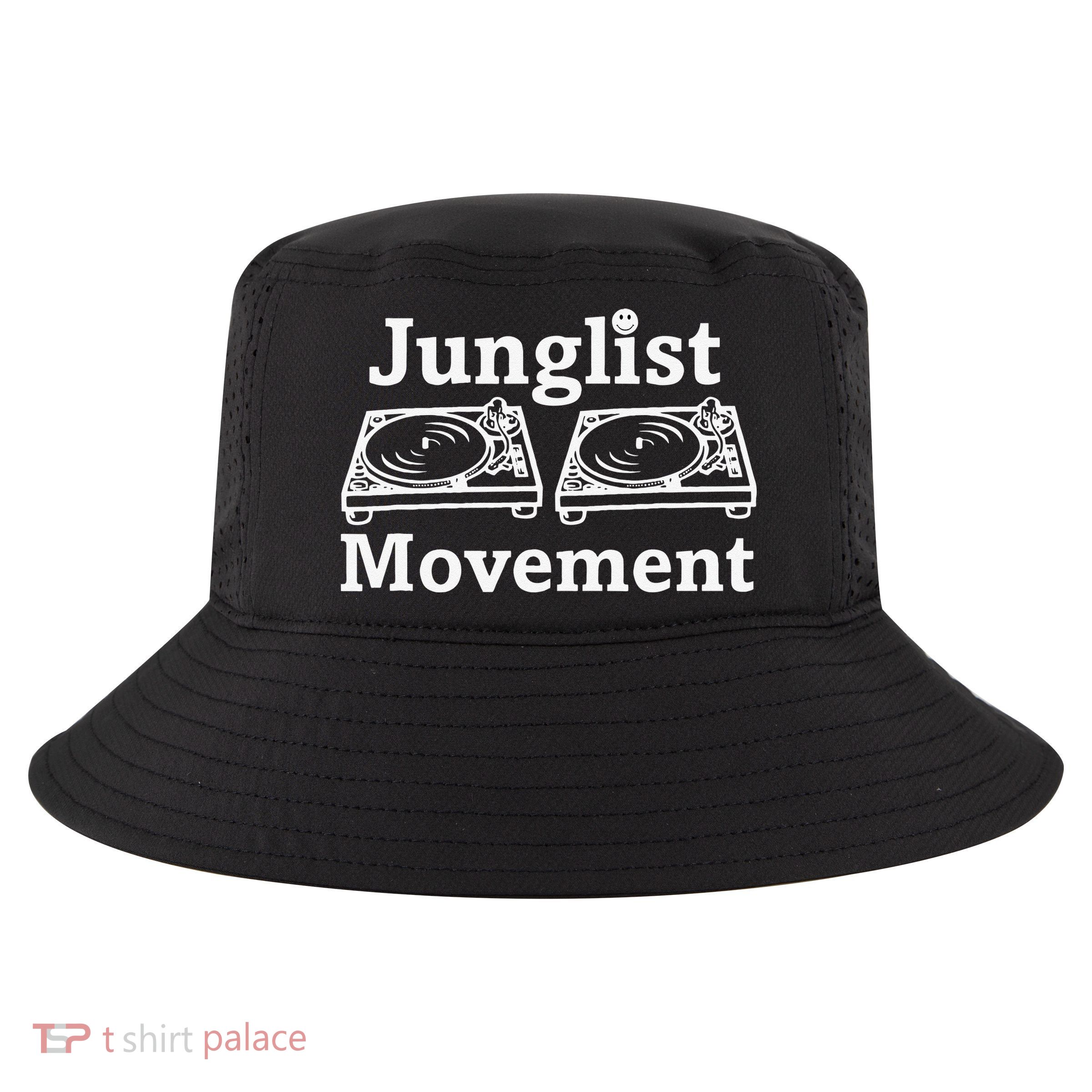 Junglist Movement Jungle Drum And Bass Music Design Cool Comfort Performance Bucket Hat
