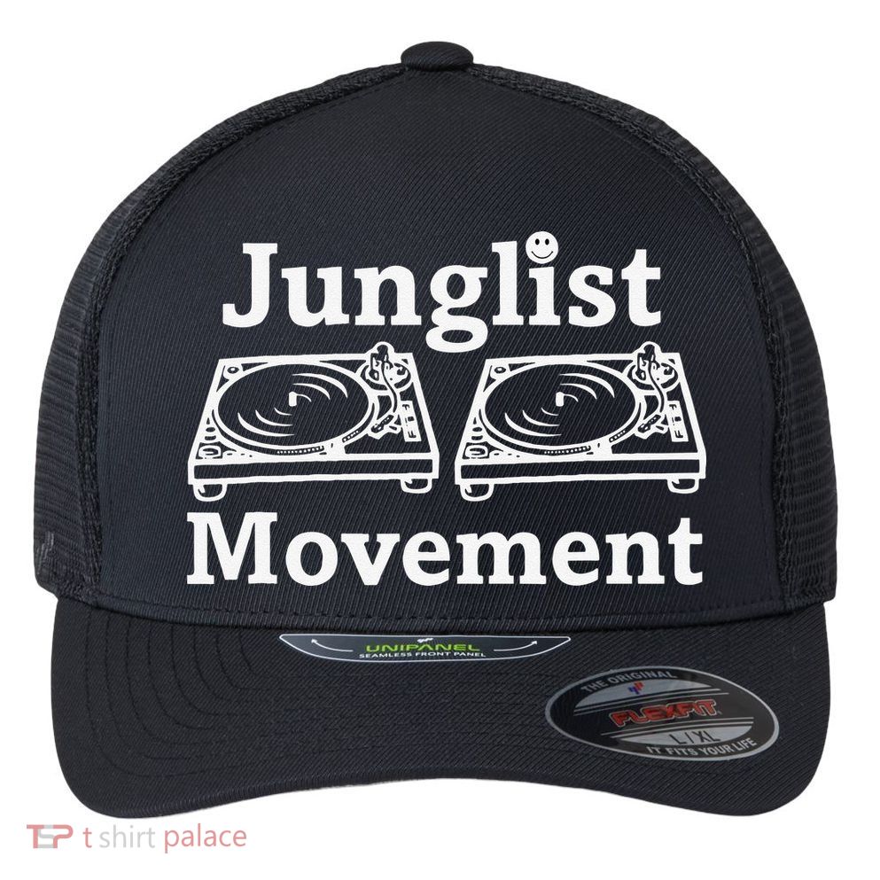 Junglist Movement Jungle Drum And Bass Music Design Flexfit Unipanel Trucker Cap