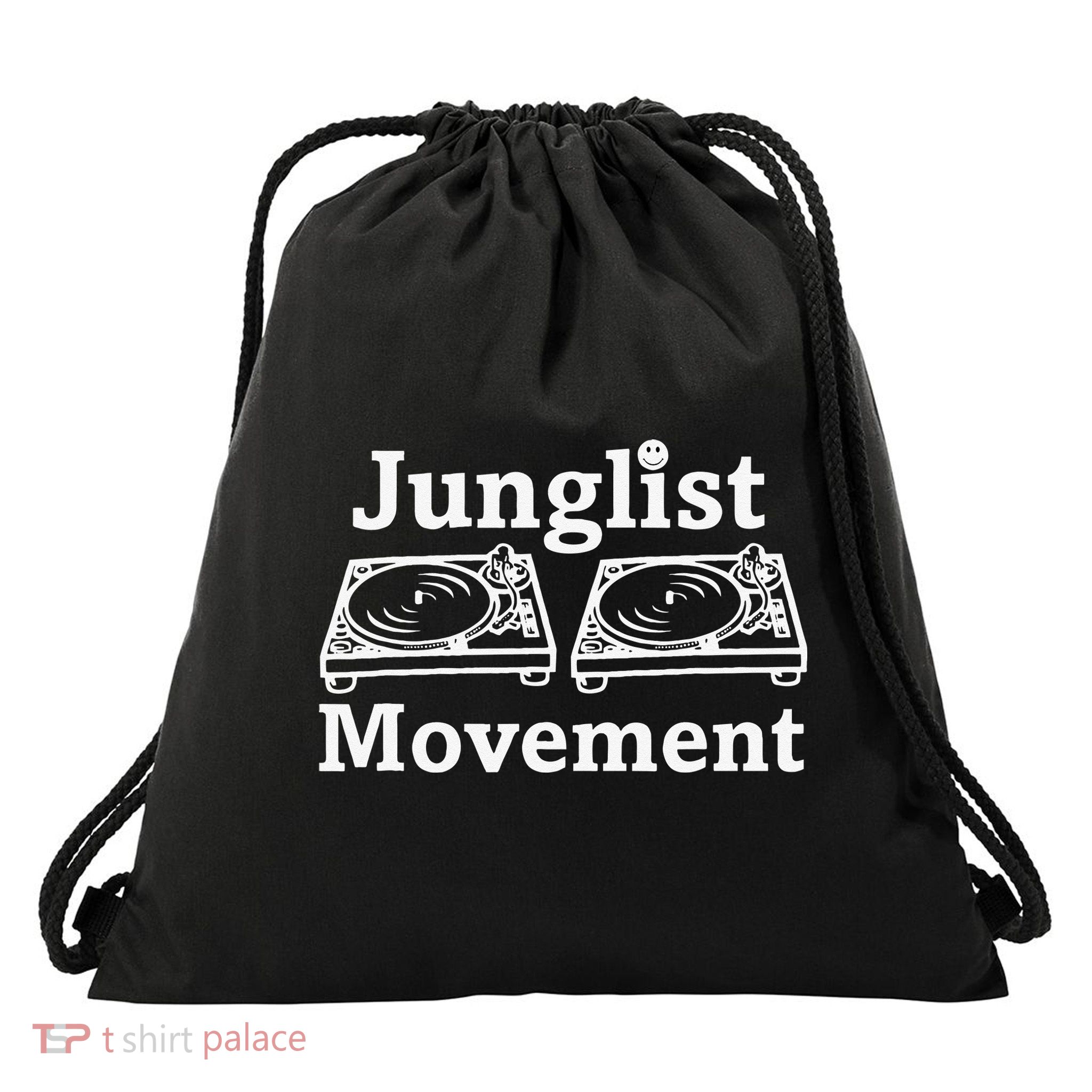 Junglist Movement Jungle Drum And Bass Music Design Drawstring Bag