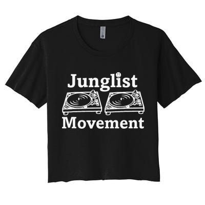 Junglist Movement Jungle Drum And Bass Music Design Crop Top