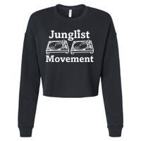 Junglist Movement Jungle Drum And Bass Music Design Cropped Pullover Crew