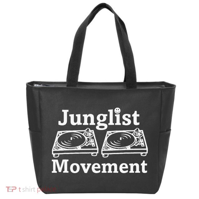 Junglist Movement Jungle Drum And Bass Music Design Zip Tote Bag