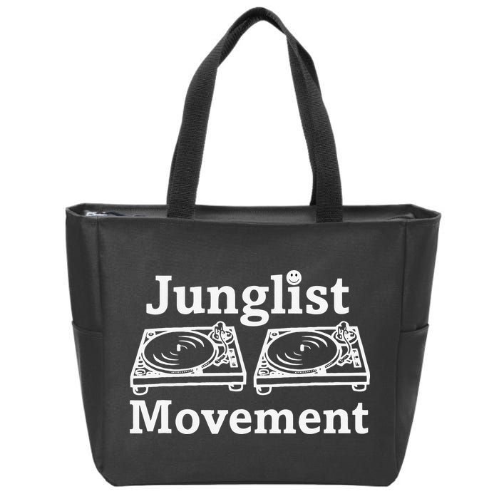 Junglist Movement Jungle Drum And Bass Music Design Zip Tote Bag
