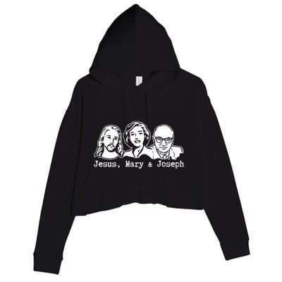 Jesus Mary & Joseph Crop Fleece Hoodie