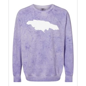 Jamaica Map Colorblast Crewneck Sweatshirt