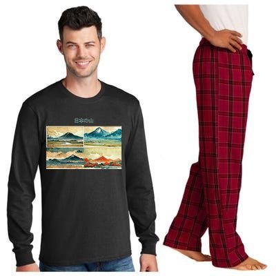 Japanese Mountain Long Sleeve Pajama Set