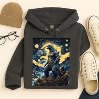 Japanese Monster Kaiju In Van Gogh Starry Night Hoodie