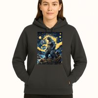 Japanese Monster Kaiju In Van Gogh Starry Night Hoodie
