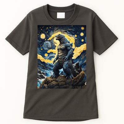 Japanese Monster Kaiju In Van Gogh Starry Night Tall T-Shirt