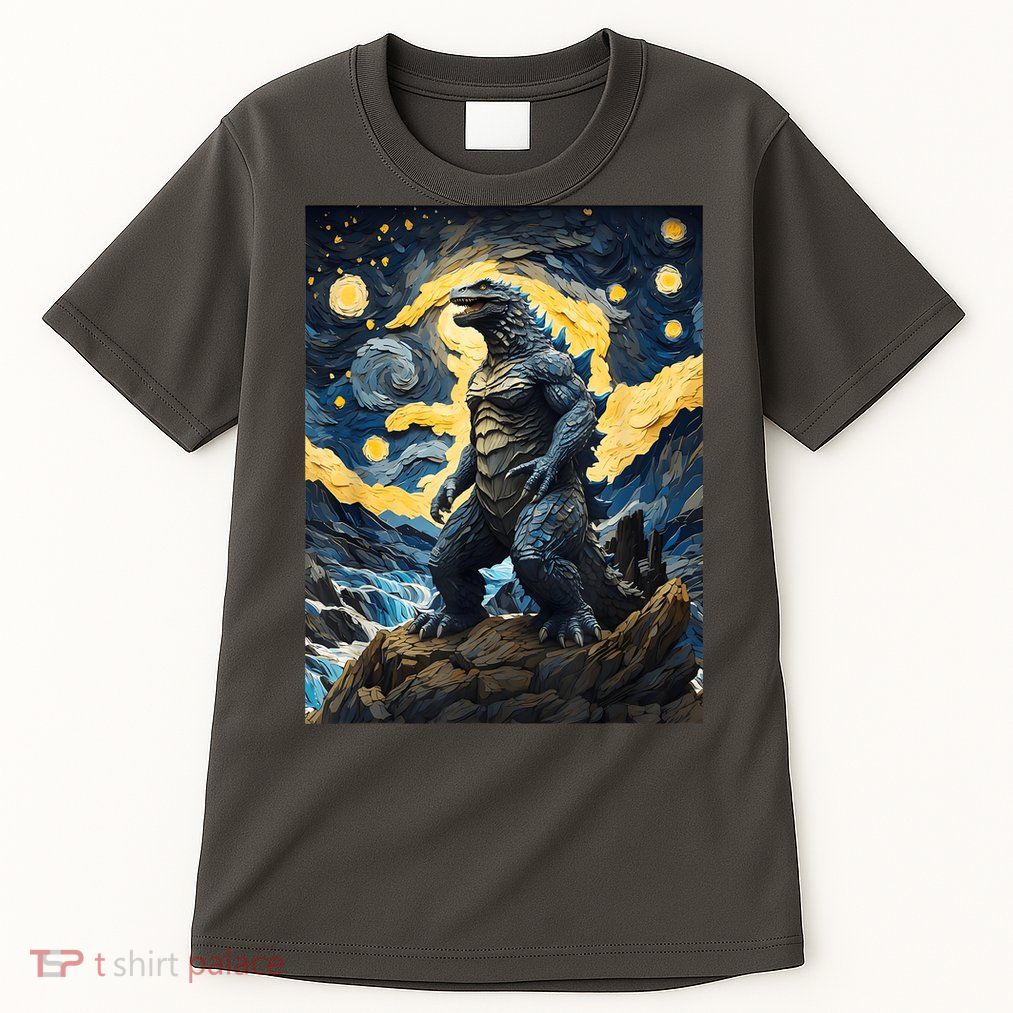 Japanese Monster Kaiju In Van Gogh Starry Night Tall T-Shirt